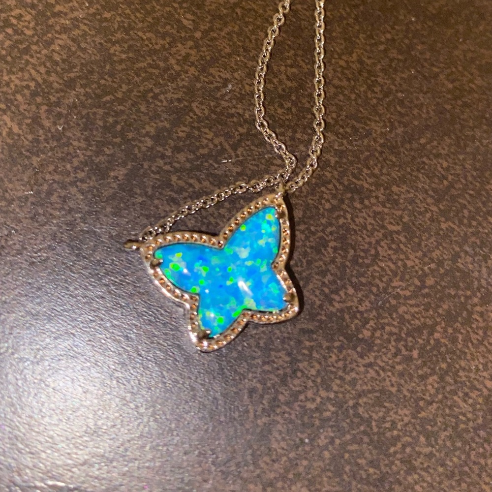 kendra scott blue butterfly necklace